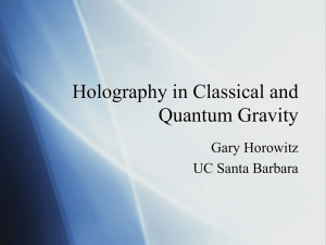 Holography in Classical and Quantum Gravity