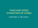 tang and song dynasties of china