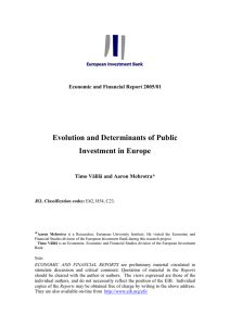 Evolution and Determinants of Public Investment in Europe