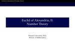 Euclid`s number theory
