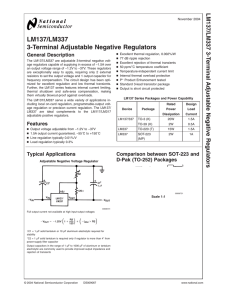 LM137/LM337 3-Terminal Adjustable Negative Regulators