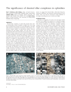 The significance of sheeted dike complexes in ophiolites