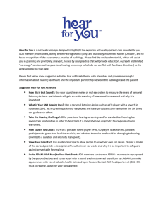 Hear for You is a national campaign designed to highlight the