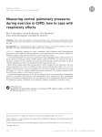 Measuring central pulmonary pressures during exercise in COPD