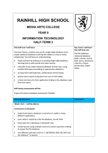 Rainhill HigH SCHOOL media arts college Year 9 Information