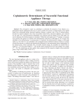 Cephalometric Determinants of Successful Functional Appliance