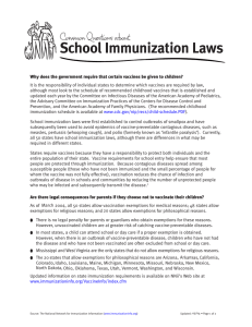 School Immunization Laws