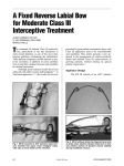A Fixed Reverse Labial Bow for Moderate Class III Interceptive