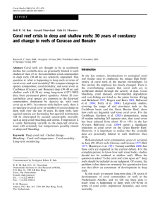 Coral reef crisis in deep and shallow reefs: 30 years of