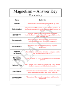 Magnetism – Answer Key