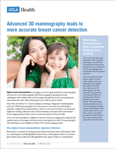 Advanced 3D mammography leads to more accurate breast cancer