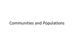 Communities and Populations