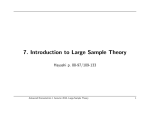 7. Introduction to Large Sample Theory