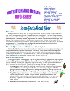 What is fiber? - UC Davis Department of Nutrition