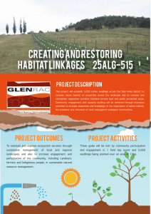 Creating and Restoring Habitat Linkages 25alg-515