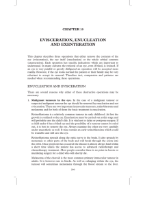 EVISCERATION, ENUCLEATION AND EXENTERATION