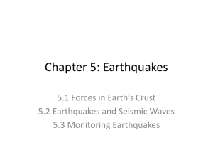 Chapter 5: Earthquakes