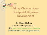 Making Choices about Geospatial Database Development