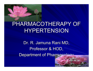 PHARMACOTHERAPY OF HYPERTENSION