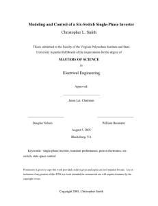 Modeling and Control of a Six-Switch Single-Phase Inverter - ETD-db