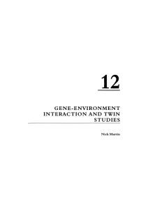 gene-environment interaction and twin studies