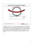The primary current, , in a conductor through a magnetic core will