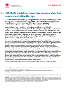 ESC Guidelines on Cardiac Pacing and CRT