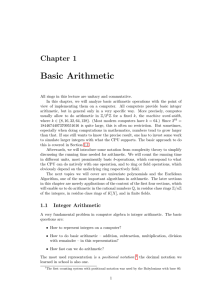 Chapter 1: Basic Arithmetic