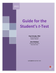 Guide for the Student`s t-Test