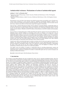 Antimicrobial resistance: Mechanisms of action of antimicrobial agents