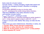 Extra notes for circular motion: Circular motion : v keeps changing