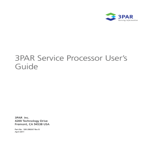 3PAR Service Processor Users Guide