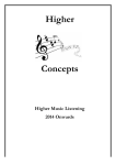 Higher Concepts - Dunblane High School Music Website