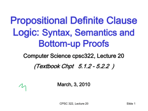 Propositional Definite Clause