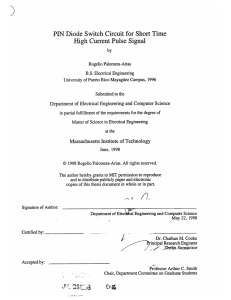 PIN Diode Switch Circuit for Short Time High Current