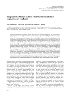 Reciprocal facilitation and nonlinearity maintain habitat engineering