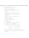 Problem Sheet 7. Exact Equations, Integrating Factors and