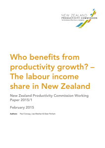 Who benefits from productivity growth? – The labour income share
