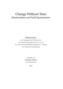 Change Without Time - Publikationsserver der Universität Regensburg