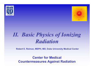 II. Basic Physics of Ionizing Radiation