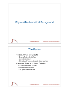 Physical/Mathematical Background The Basics