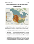 Physical Geography of the USA and Canada Climate Regions