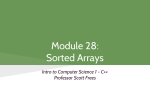Module 28- Sorted Arrays