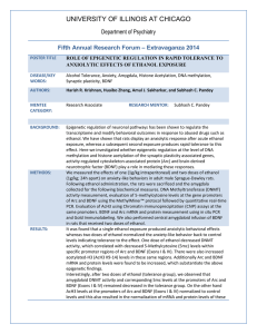 Role of Epigenetic Regulation in Rapid Tolerance to Anxiolytic