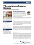 1” Pressure Response Prepolarized Microphone