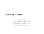 Teaching Statistics - Columbia Statistics
