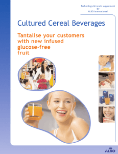 Cultured Cereal Beverages