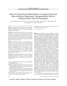 Role of Conjunctival Inflammation in Surgical Outcome After