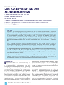nuclear medicine-induced allergic reactions