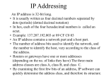 IP Addressing and subnetting